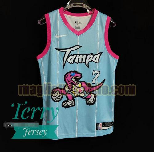 maglia uomo alex len 2021 tampa city toronto raptors rosa blu 27