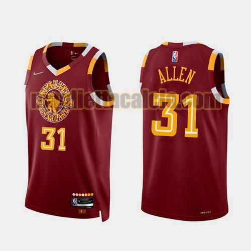 maglia uomo allen 2022 city edition 75th anniversary edition cleveland cavaliers rosso 31