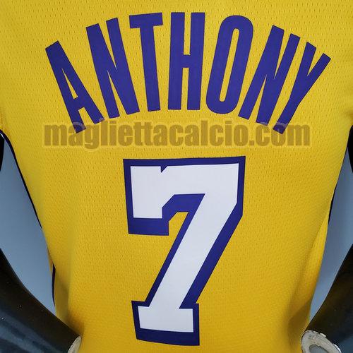  maglia uomo anthony edizione city con scollo a v los angeles lakers giallo 7