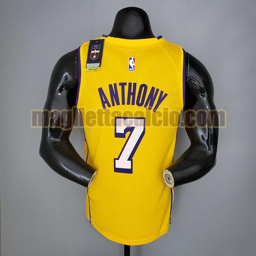  maglia uomo anthony edizione city con scollo a v los angeles lakers giallo 7