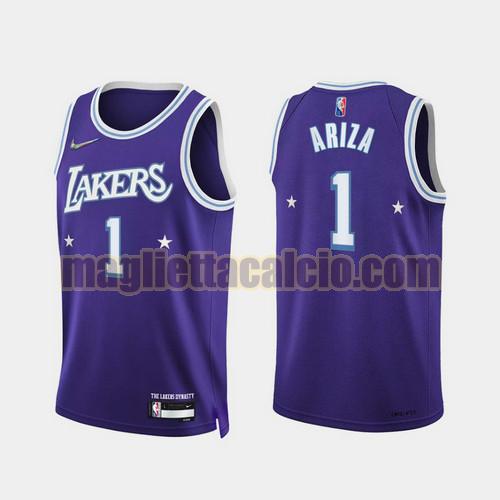 maglia uomo ariza 2022 city edition 75th anniversary edition los angeles lakers porpora 1