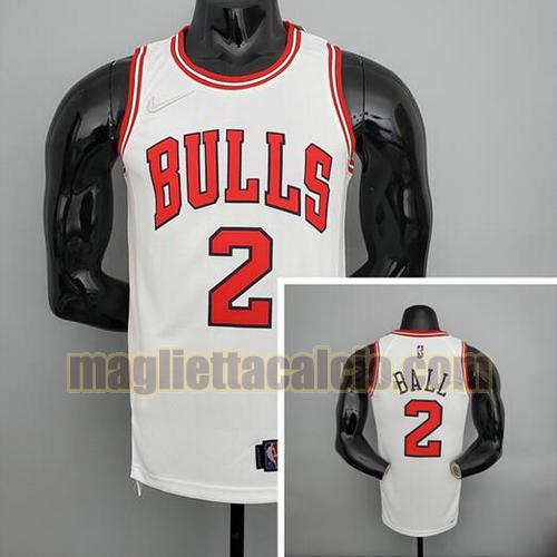 maglia uomo ball 75° anniversario chicago bulls bianco 2