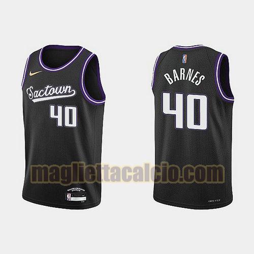 maglia uomo bares 2022 city edition 75th anniversary edition sacramento kings nero 40