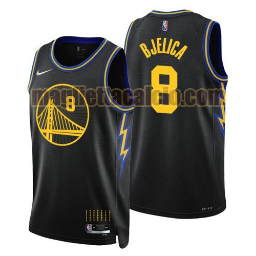 maglia uomo bjelica 2022 city edition 75th anniversary edition golden state warriors nero 8