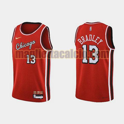 maglia uomo bradley 2022 city edition 75th anniversary edition chicago bulls rosso 13