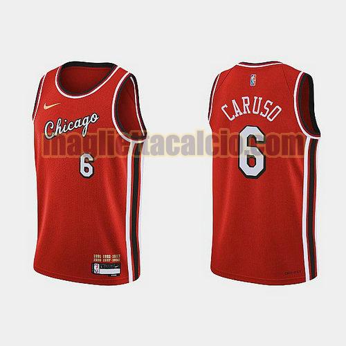 maglia uomo caruso 2022 city edition 75th anniversary edition chicago bulls rosso 6