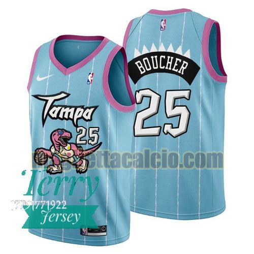 maglia uomo chris boucher 2021 tampa city toronto raptors rosa blu 25