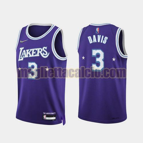 maglia uomo davis 2022 city edition 75th anniversary edition los angeles lakers porpora 3