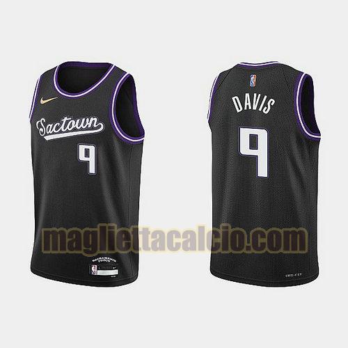 maglia uomo davis 2022 city edition 75th anniversary edition sacramento kings nero 9