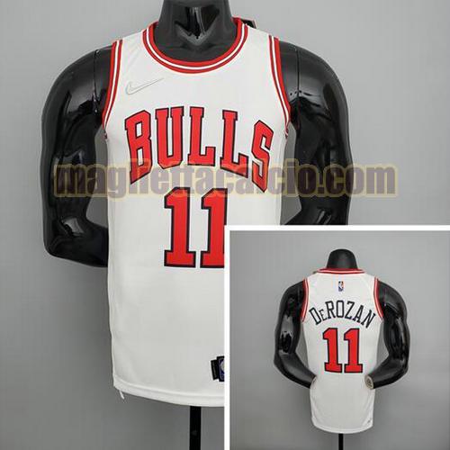 maglia uomo derozan 75° anniversario chicago bulls bianco 11