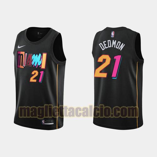 maglia uomo dewayne dedmon 2021-22 city edition miami heat nero 21