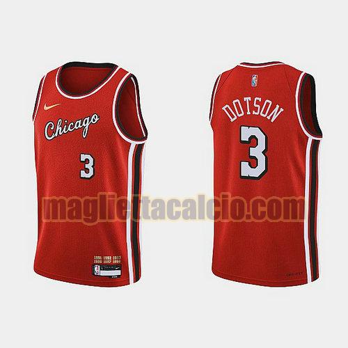 maglia uomo dotson 2022 city edition 75th anniversary edition chicago bulls rosso 3