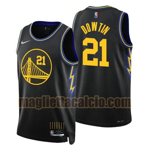 maglia uomo dow tin 2022 city edition 75th anniversary edition golden state warriors nero 21
