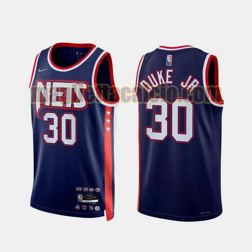 maglia uomo duke jr 2022 city edition 75th anniversary edition brooklyn nets blu reale 30