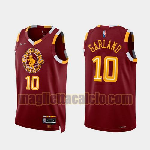 maglia uomo garland 2022 city edition 75th anniversary edition cleveland cavaliers rosso 10