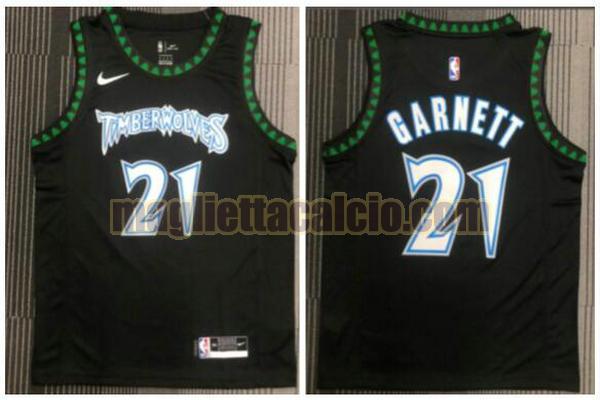 maglia uomo garnett 2018 retrò minnesota timberwolves nero 21