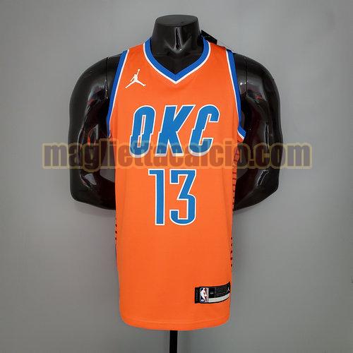 maglia uomo george oklahoma city thunder arancia 13