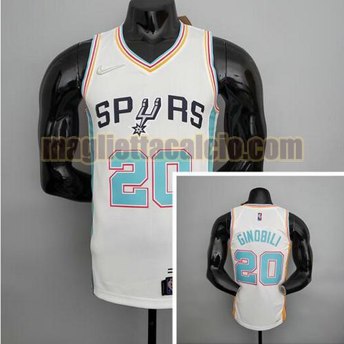 maglia uomo ginobili stagione 2022 san antonio spurs bianco 20