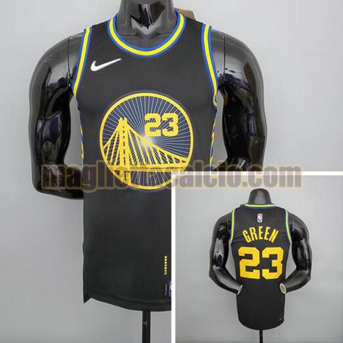 maglia uomo green 2022 75° anniversario golden state warriors nero 23