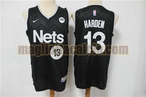 maglia uomo harden bonus playoff brooklyn nets nero 13