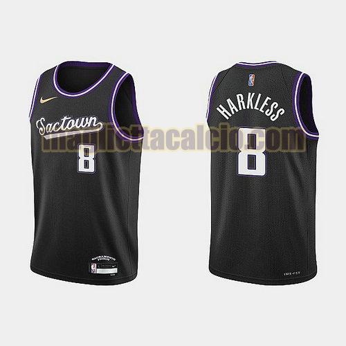 maglia uomo harkless 2022 city edition 75th anniversary edition sacramento kings nero 8