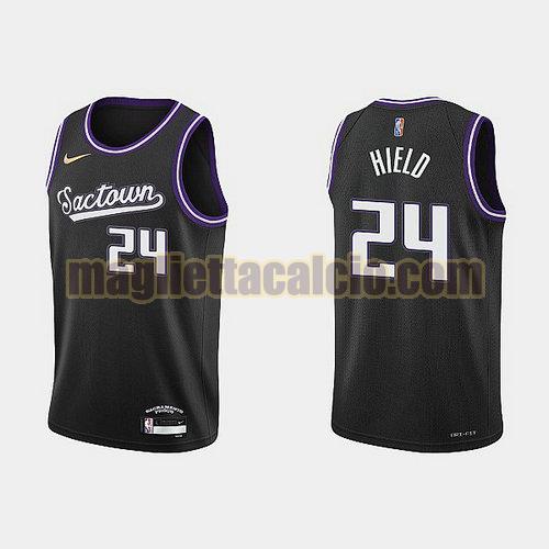 maglia uomo hield 2022 city edition 75th anniversary edition sacramento kings nero 24