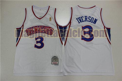 maglia uomo iverson 1996-1997 edizione retrò philadelphia 76ers bianco 3