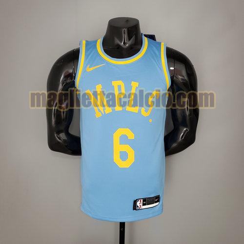 maglia uomo james minneapolis edizione 2021 los angeles lakers blu 6