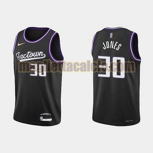 maglia uomo jones 2022 city edition 75th anniversary edition sacramento kings nero 30