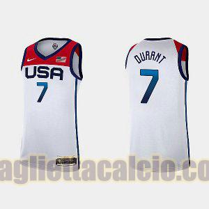 maglia uomo kevin durant 2021 tokyo usa bianco 7