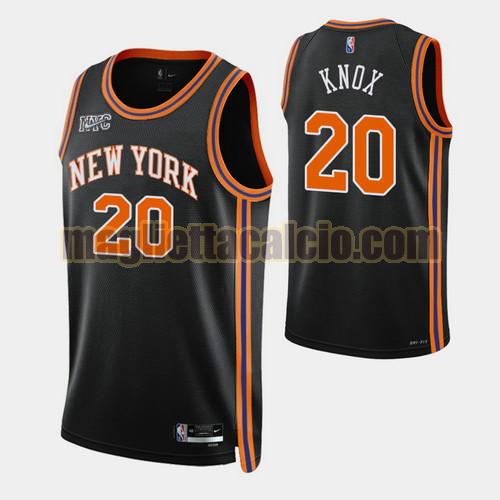 maglia uomo kevin knox 2022 city edition 75th anniversary edition new york knicks nero 20