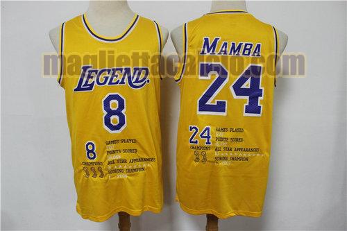 maglia uomo kobe edizione d'onore los angeles lakers giallo 8+24