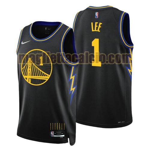 maglia uomo lee 2022 city edition 75th anniversary edition golden state warriors nero 1