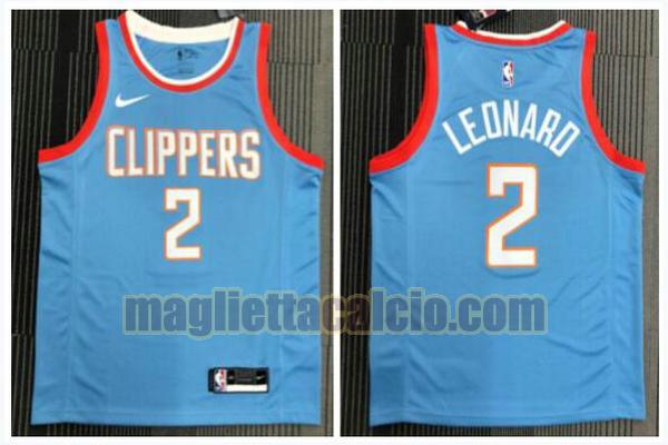 maglia uomo leonard retrò los angeles clippers blu 2