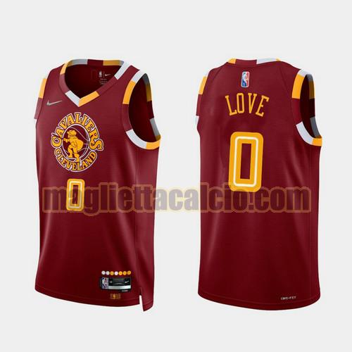 maglia uomo love 2022 city edition 75th anniversary edition cleveland cavaliers rosso 0