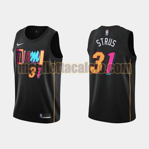 maglia uomo max strus 2021-22 city edition miami heat nero 31