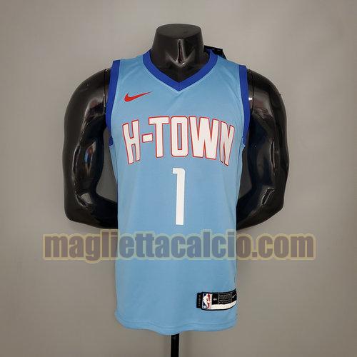 maglia uomo mccrady città edizione 2021 houston rockets blu 1