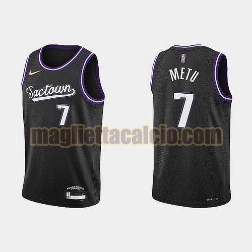 maglia uomo metu 2022 city edition 75th anniversary edition sacramento kings nero 7