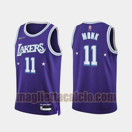 maglia uomo monk 2022 city edition 75th anniversary edition los angeles lakers porpora 11
