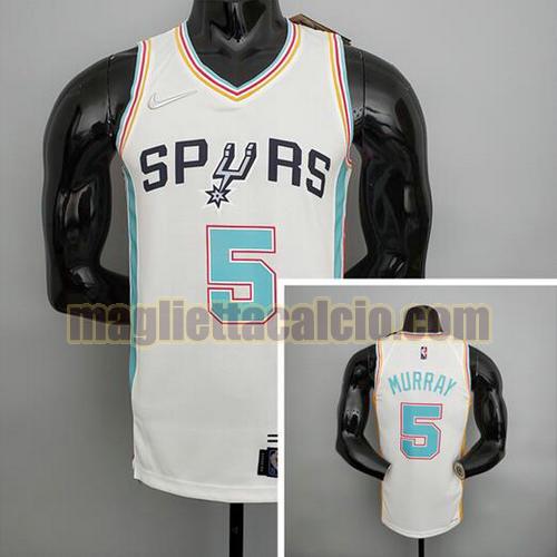 maglia uomo murray stagione 2022 san antonio spurs bianco 5