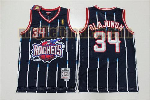 maglia uomo olajuwon 1993-1991 edizione retrò houston rockets blu 34