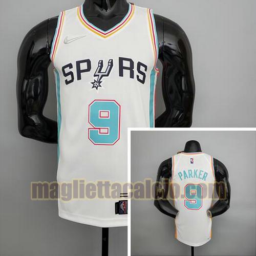 maglia uomo parker stagione 2022 san antonio spurs bianco 9