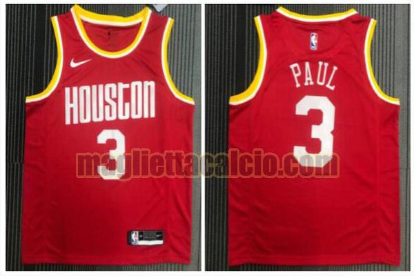 maglia uomo paul retrò houston rockets rosso 3