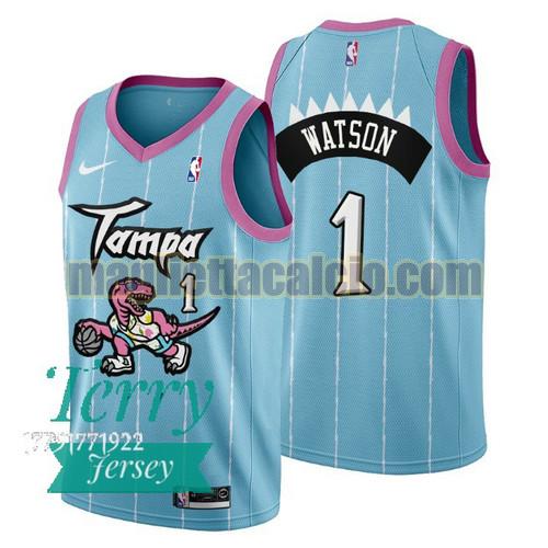 maglia uomo paul watson 2021 tampa city toronto raptors rosa blu 1