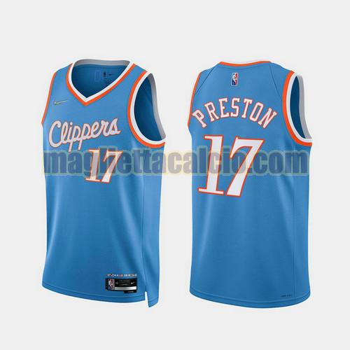 maglia uomo preston 2022 city edition 75th anniversary edition los angeles clippers blu 17