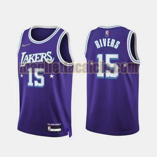 maglia uomo rivers 2022 city edition 75th anniversary edition los angeles lakers porpora 15