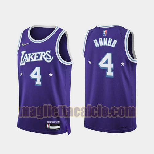 maglia uomo rondo 2022 city edition 75th anniversary edition los angeles lakers porpora 4