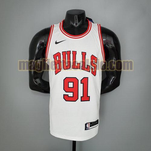 maglia uomo rooman chicago bulls bianco 91