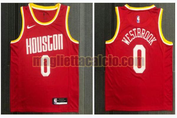 maglia uomo russell retrò houston rockets rosso 0