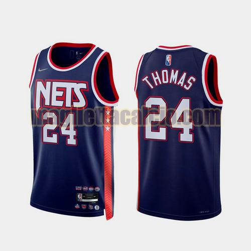 maglia uomo thomas 2022 city edition 75th anniversary edition brooklyn nets blu reale 24